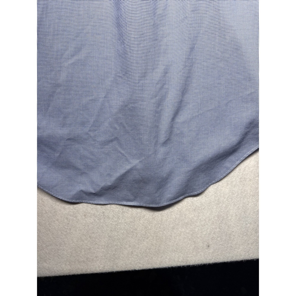 Lauren Ralph Lauren Mens 16 34/35 Classic Fit Blue Gingham Non Iron Dress Shirt - Picture 6 of 16